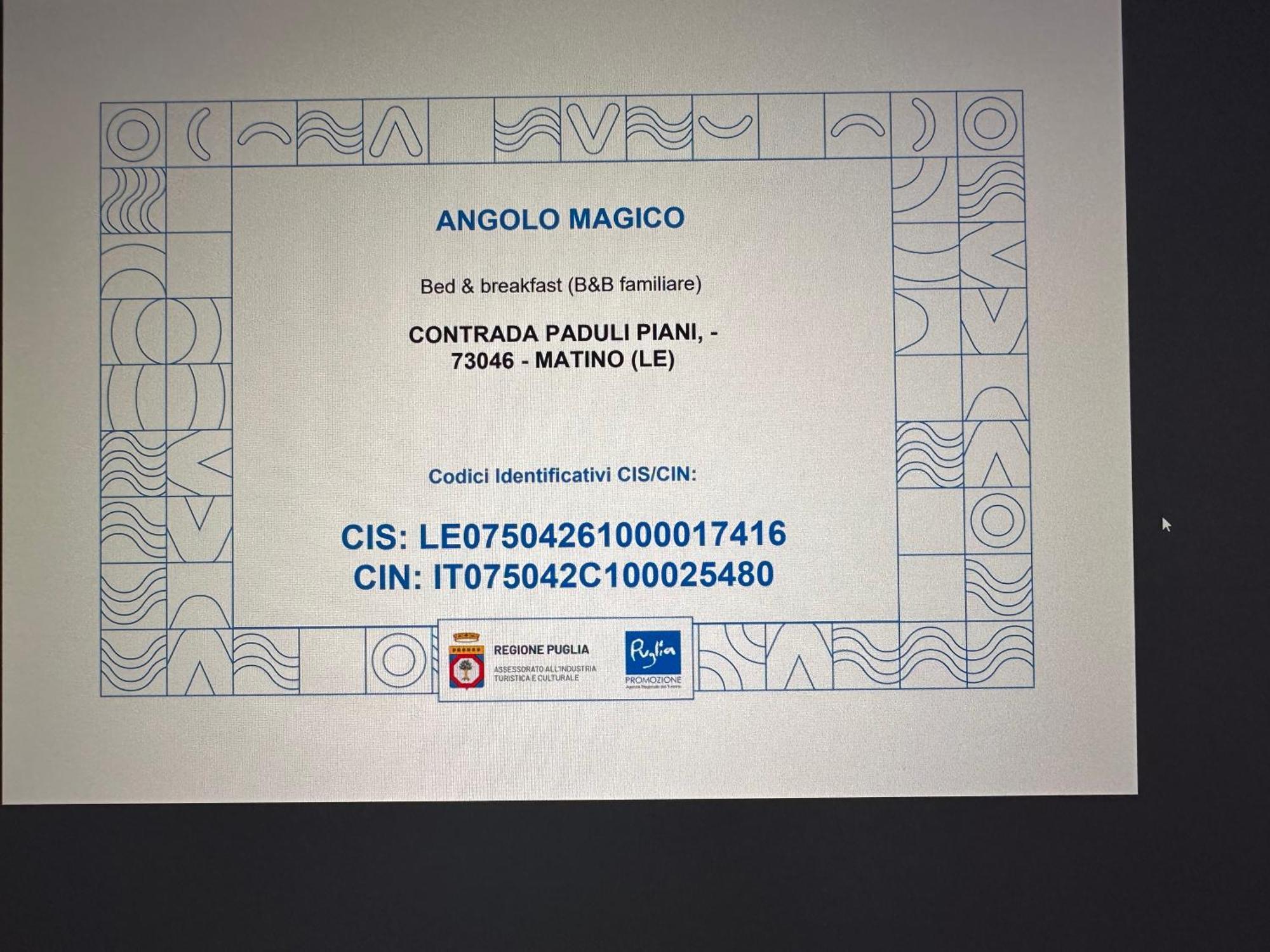 B&B Angolo Magico Парабита Экстерьер фото
